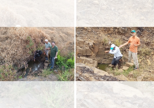 Emergence of perennial water source in naturally occurring dry waterholes- 850 feet above ground level (on the hill top).
